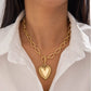 Spiked Heart Toggle Necklace