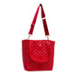 Diamond Tote Shoulder Bag Cherry Red