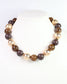 Elaine Beaded Ball Necklace Brown