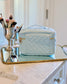 Hampton Train Case Light Blue Patent | Caroline Hill