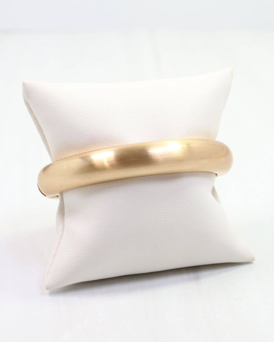 Harlow Hinged Bangle Bracelet Worn Gold