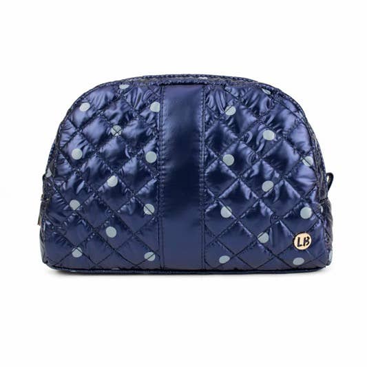 Cosmetic Makeup Bag Travel Pouch | Polka Dot Sapphire