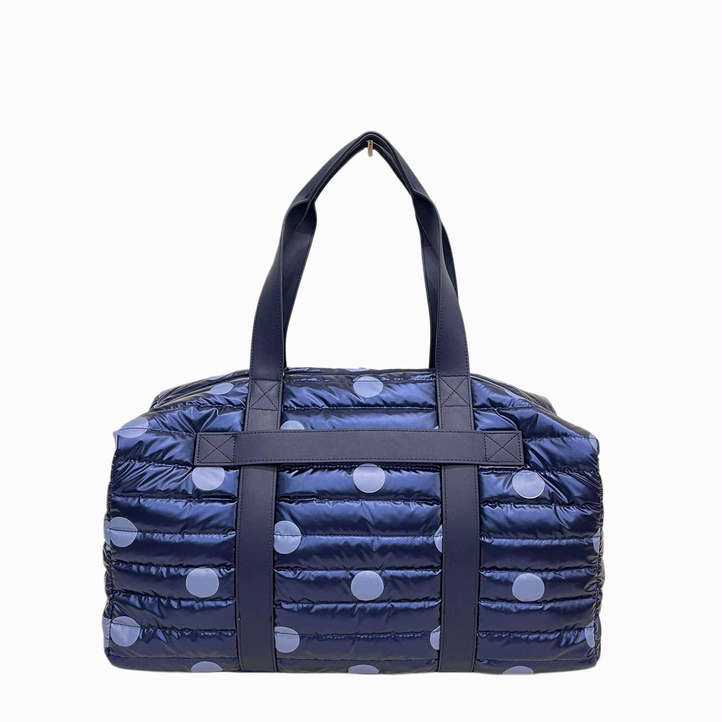 Cassie Weekender Duffel Bag | Sapphire Polkadot