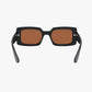 BREEZE MIDNIGHT AMBER Polarized Rectangle Fashion Sunglasses