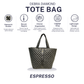 Diamond Tote Shoulder Bag Espresso