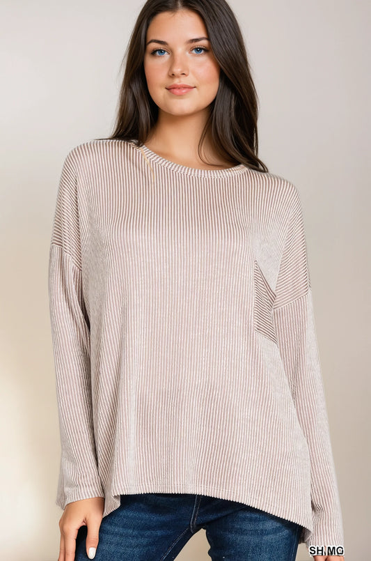 The Ribbed Pocket Top | Zenana