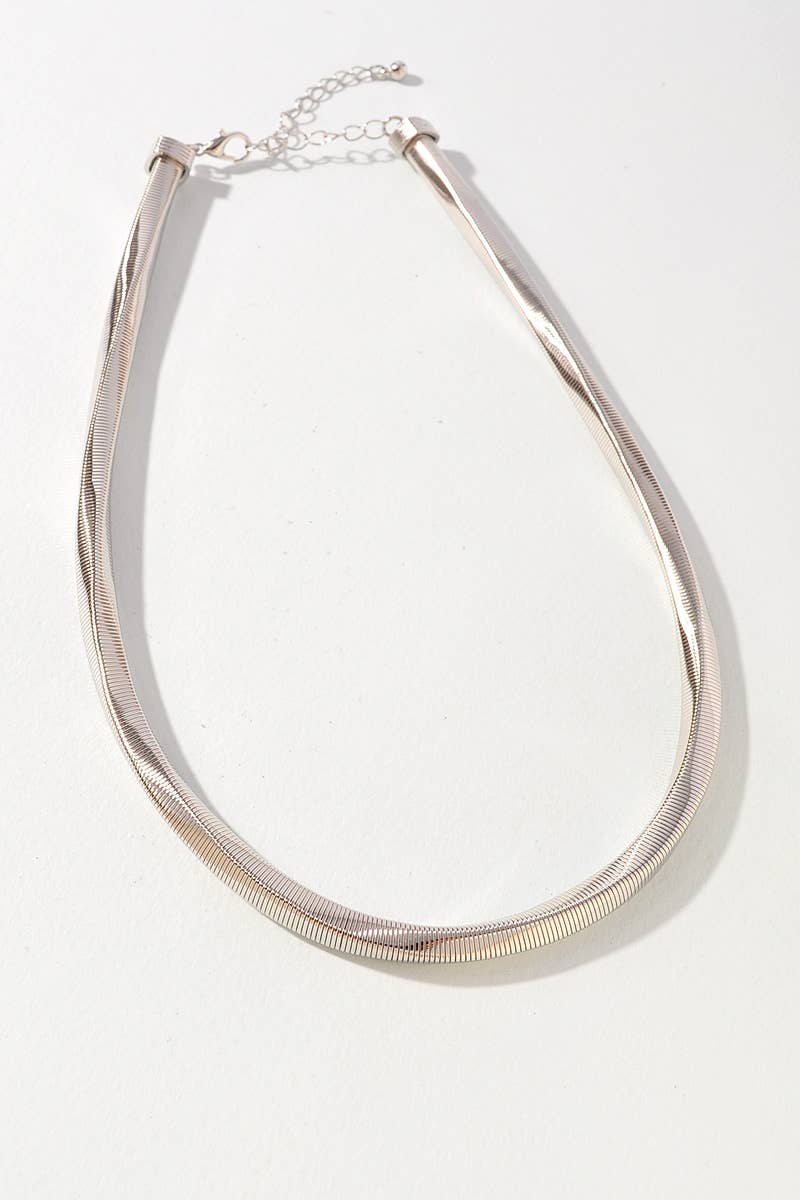 Simple Gold & Silver Snake Chain Necklace