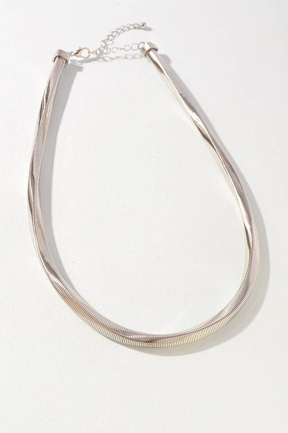 Simple Gold & Silver Snake Chain Necklace