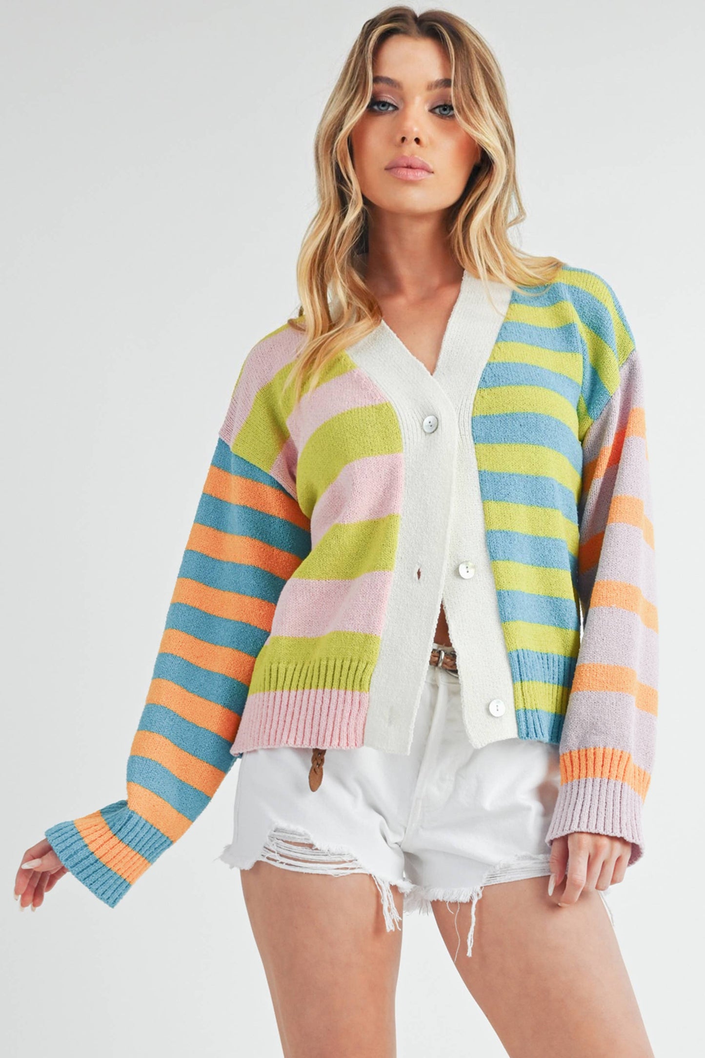 The Flavia Stripe Cardigan | AEMI & Co.