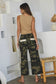 The Camo Washed Denim Cropped Pants | Oddi