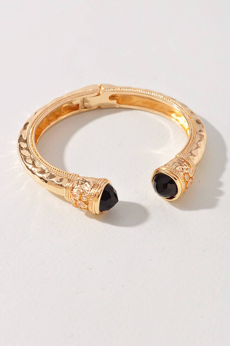 Hammered Hinge Bangle Bracelet