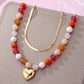 Color Me Red Beaded Layered Necklace