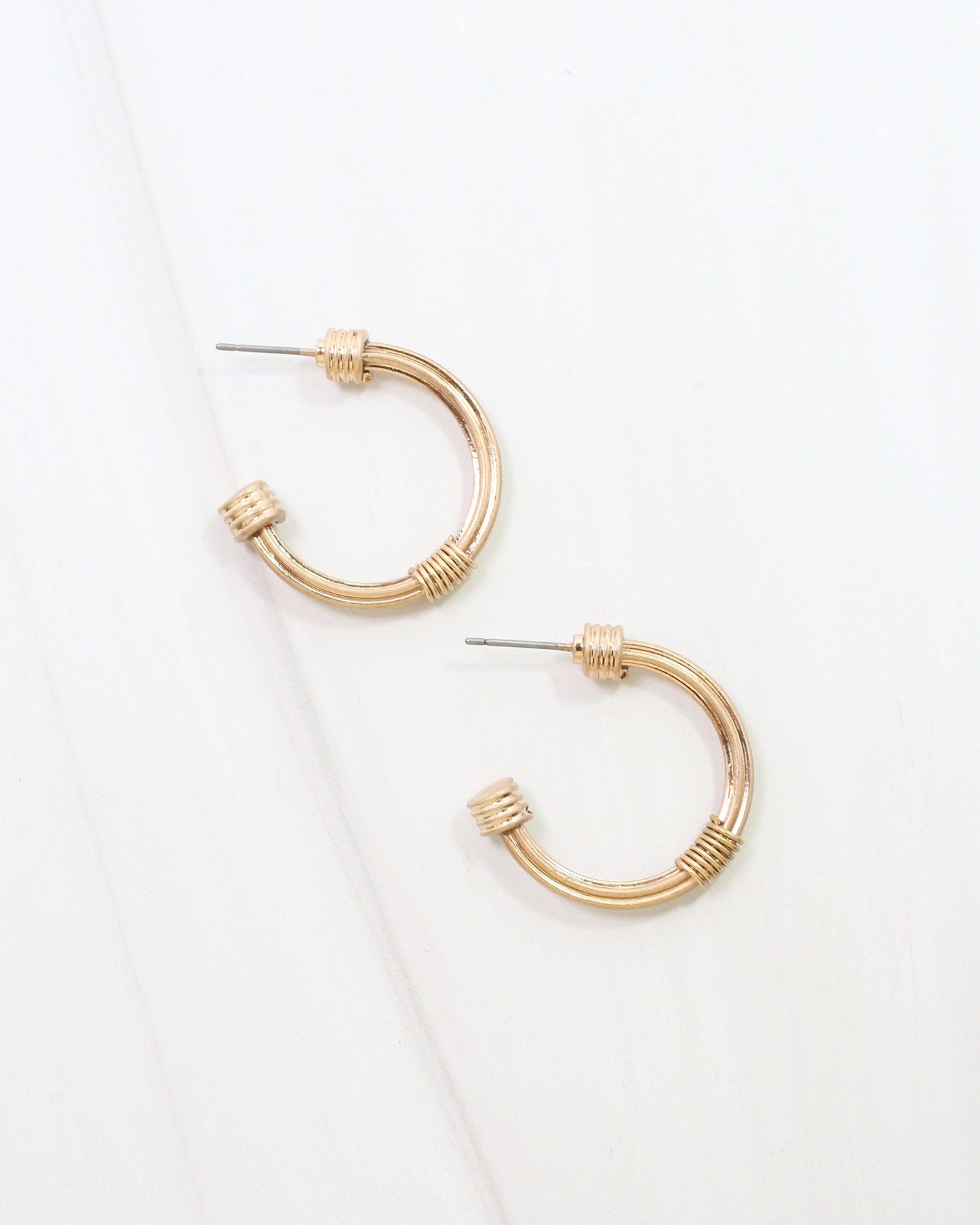 Emerie Hoop Earring Worn Gold