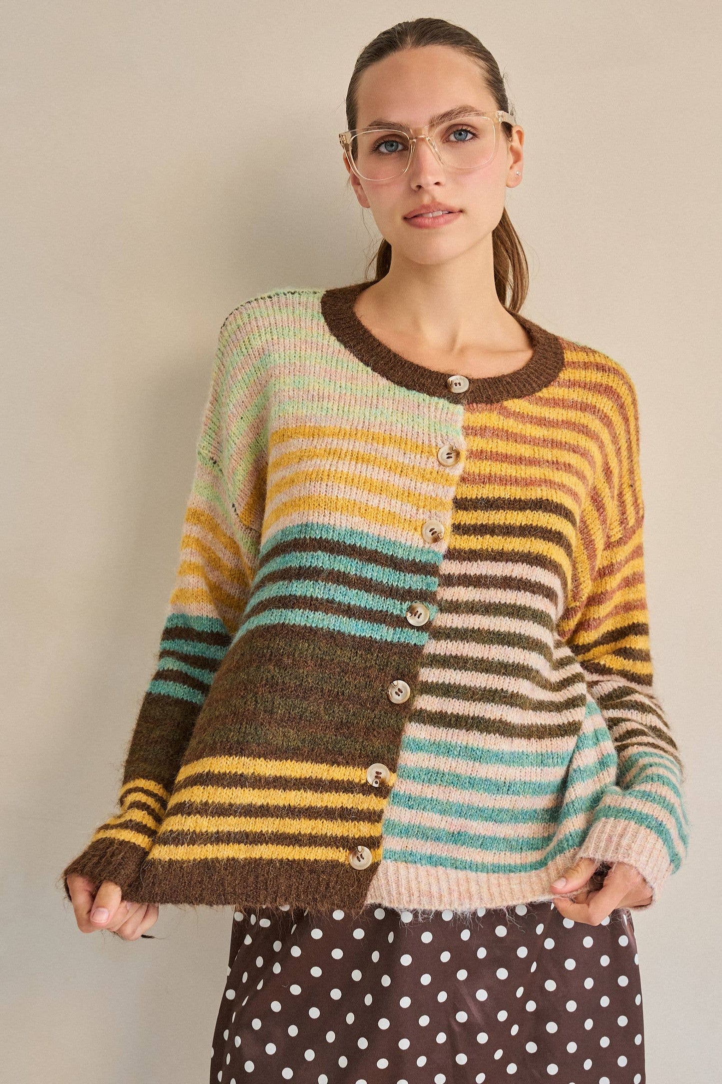 Two Tone Cardi | Jade by Jane