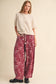 BANDANA PRINT PLEATED BARREL PANTS MP5390