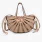 Loraine Hollow Cut Bucket Bag in Taupe