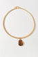 Tiger Eye Pendant Snake Chain Necklace