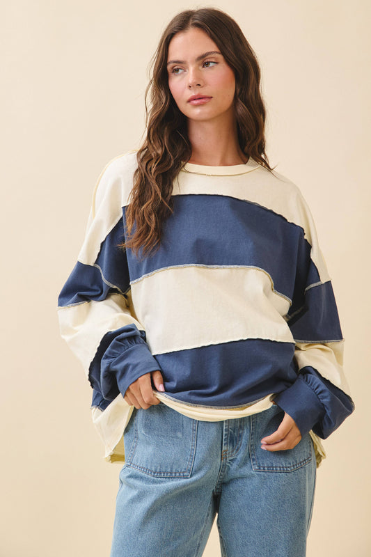 In The Navy Top | AEMI & Co.