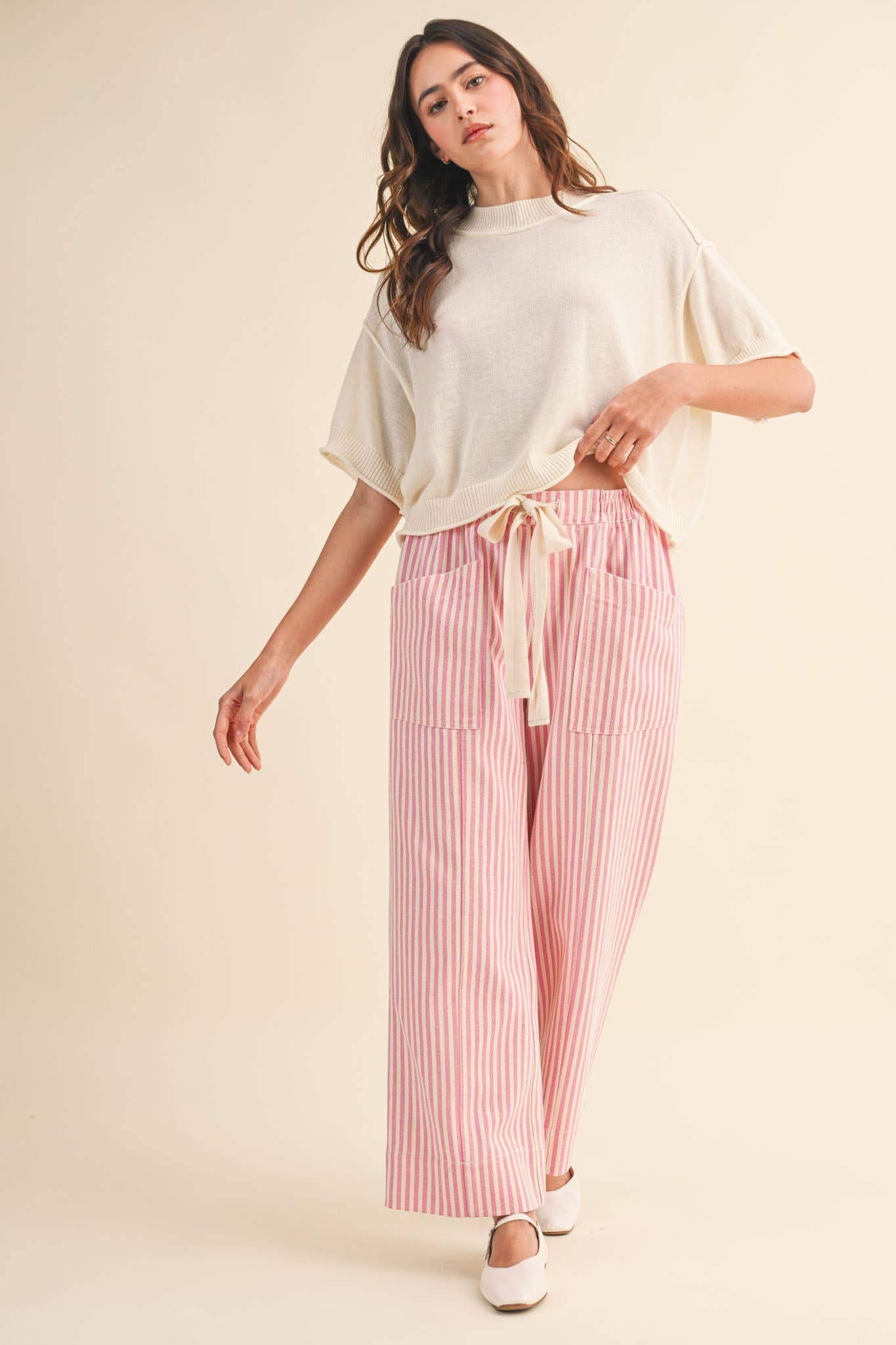 Kimber Pink Stripe Pant | &Merci