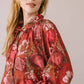 Sunshine Tienda| Pomegranate Floral Willa Top