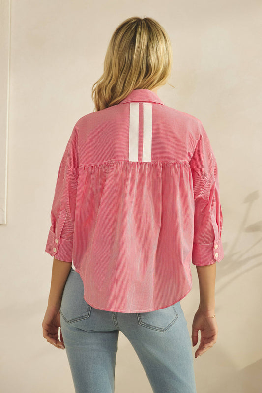 The Penny Pinstripe Button Up | Star Drop