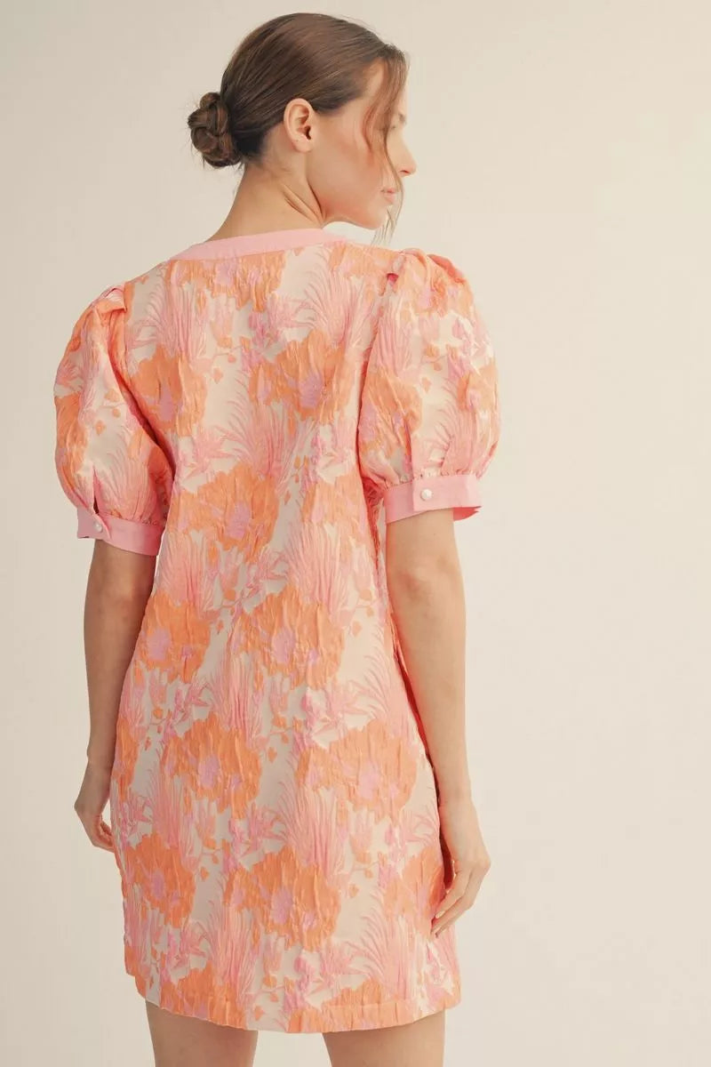 The Catherine Floral Jacquard Dress | Jodifl