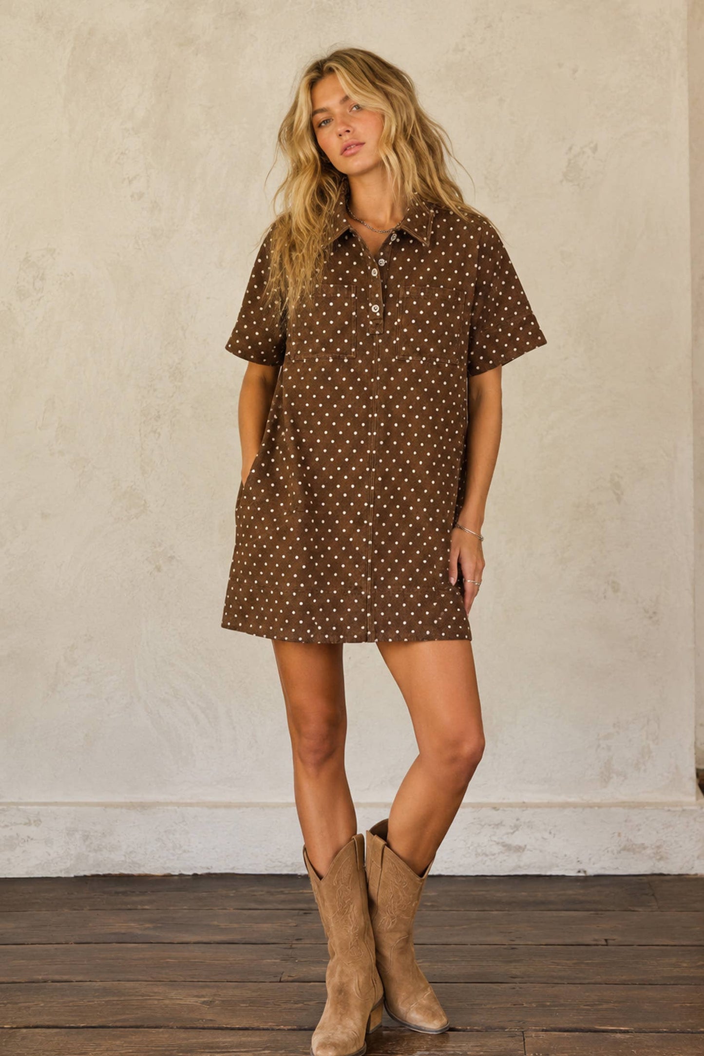 The Dot Denim Shirt Dress | Sewn & Seen