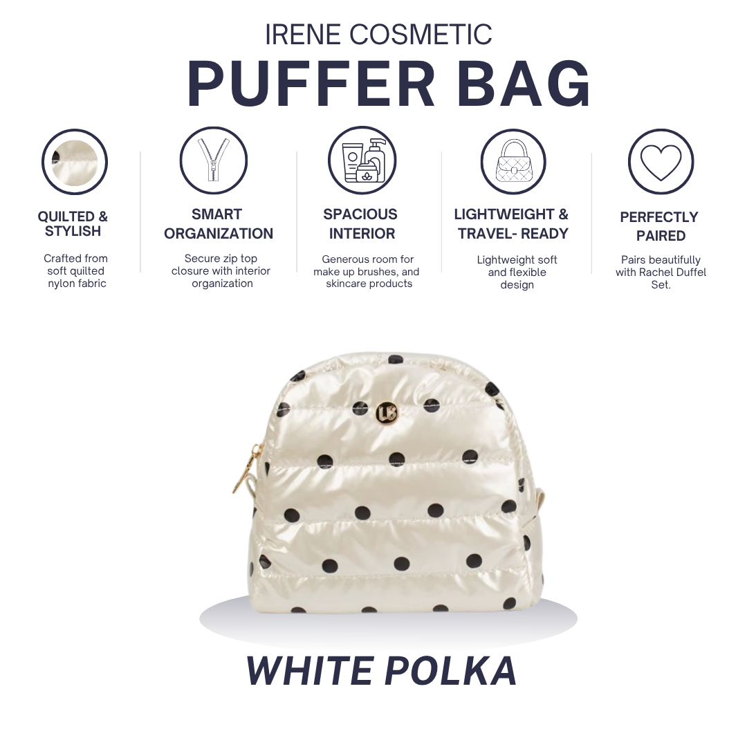 Irene Cosmetic Case | Pearl Polkadot