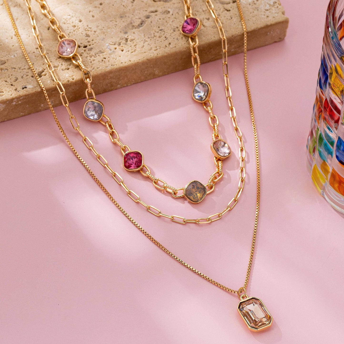 The Crystal Touch Layered Necklace