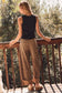 Leopard Print Cropped Wide-leg Pants