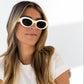 CORA IVORY Polarized Fashion Oval Round Sunglasses