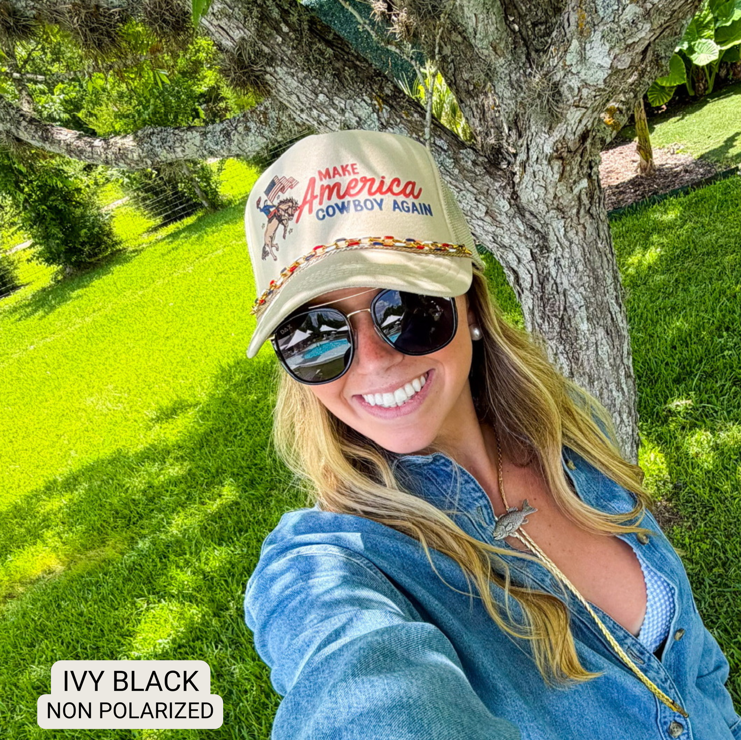Ivy - Women's Oversized Square Sunglasses: BLACK