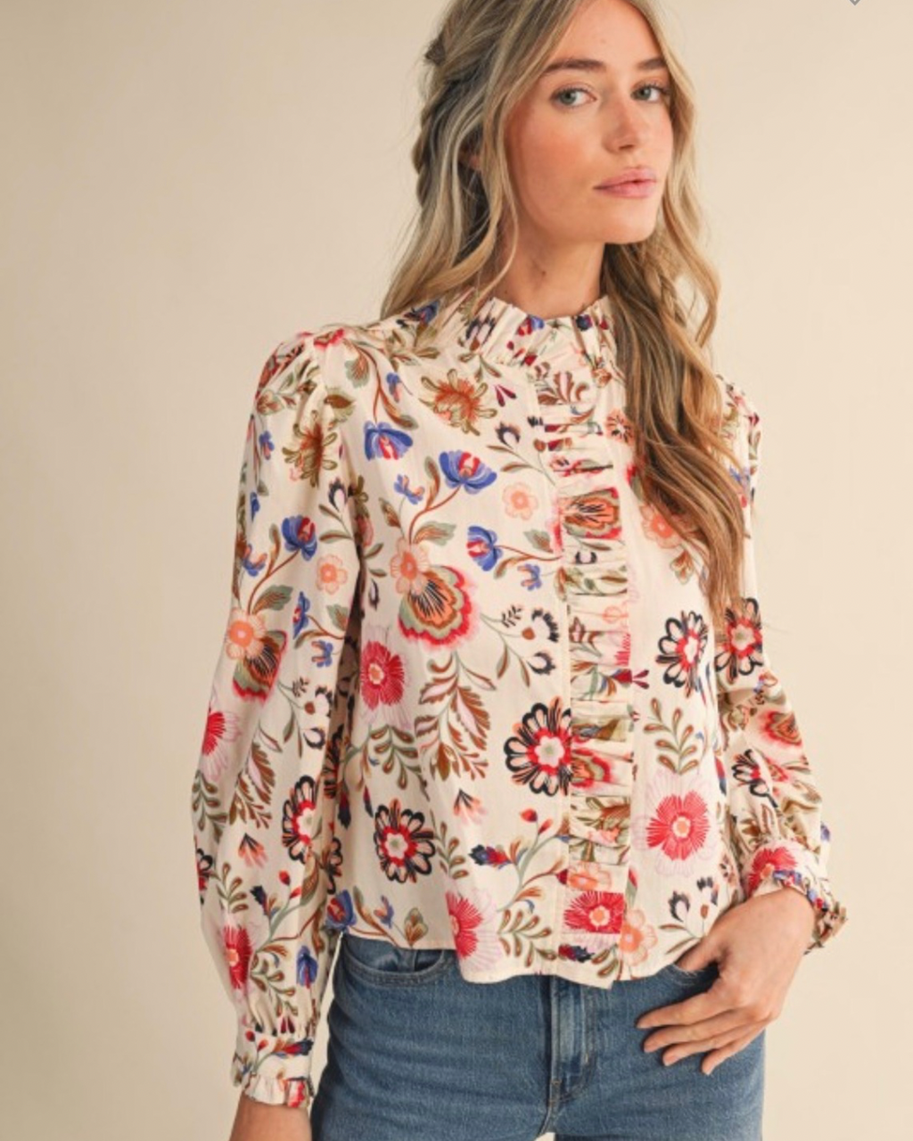 Floral Print Button Down