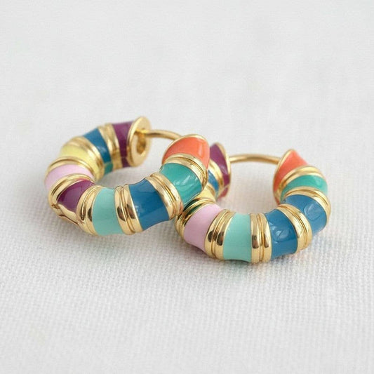 Artisan Vintage-Inspired Colorful Drop Earrings
