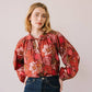Sunshine Tienda| Pomegranate Floral Willa Top
