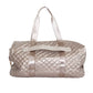 Diamond Quilted Weekender Duffel Bag | Champagne