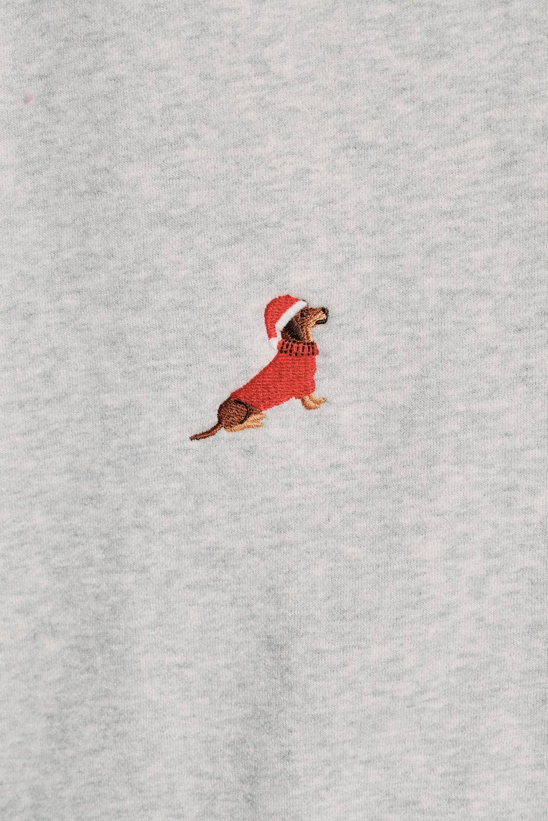 Christmas Weenie Embroidery Sweatshirt