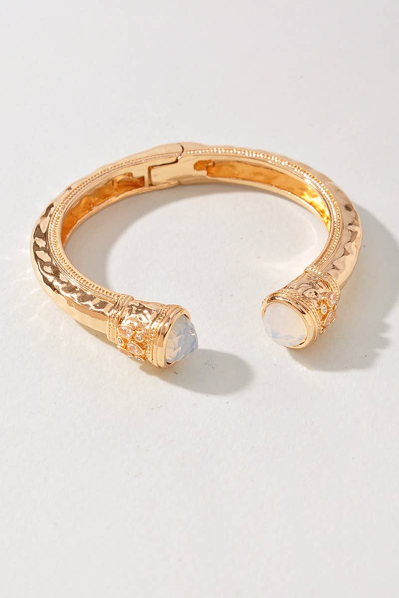 Hammered Hinge Bangle Bracelet