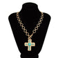 Turquoise Cross Toggle Necklace