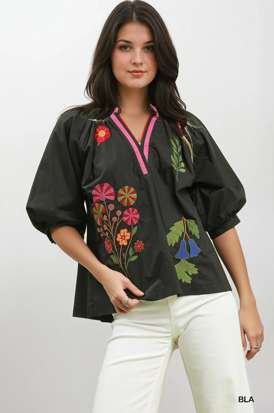 The Ritzy Embroidered Top | Umgee