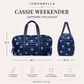 Cassie Weekender Duffel Bag | Sapphire Polkadot