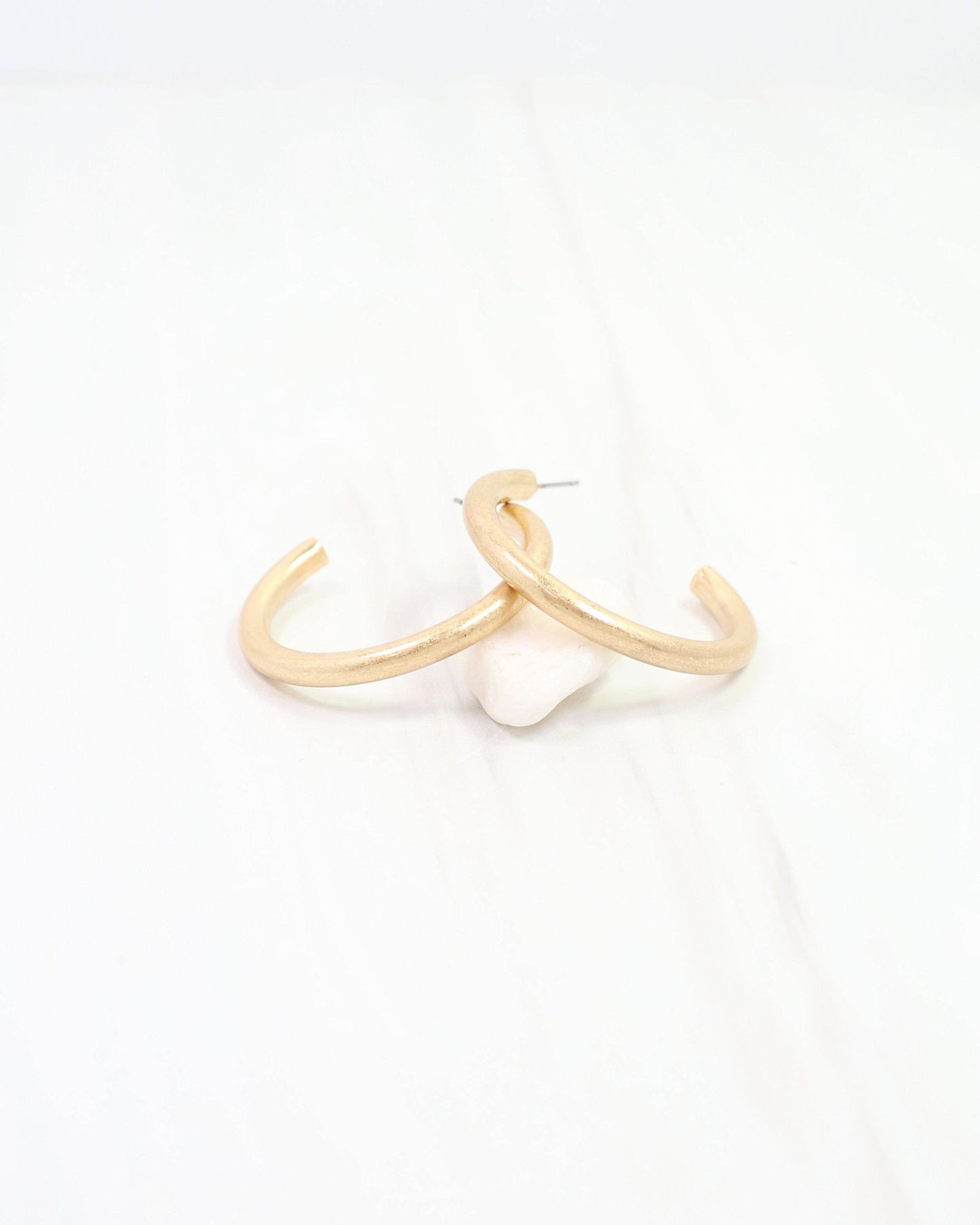 Lexi Small Hoop Earring Worn Gold