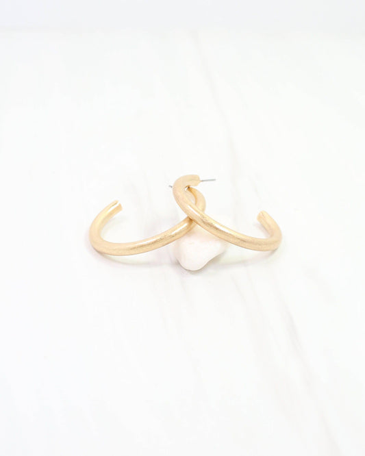 Lexi Small Hoop Earring Worn Gold