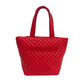 Diamond Tote Shoulder Bag Cherry Red