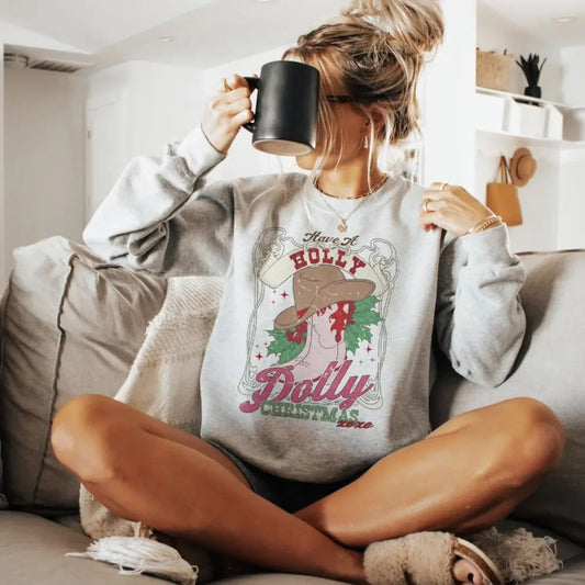 The Holly Dolly Christmas Sweatshirt