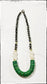 Ceramic Black Giraffe Glass & Coconut Wood Bead Necklace