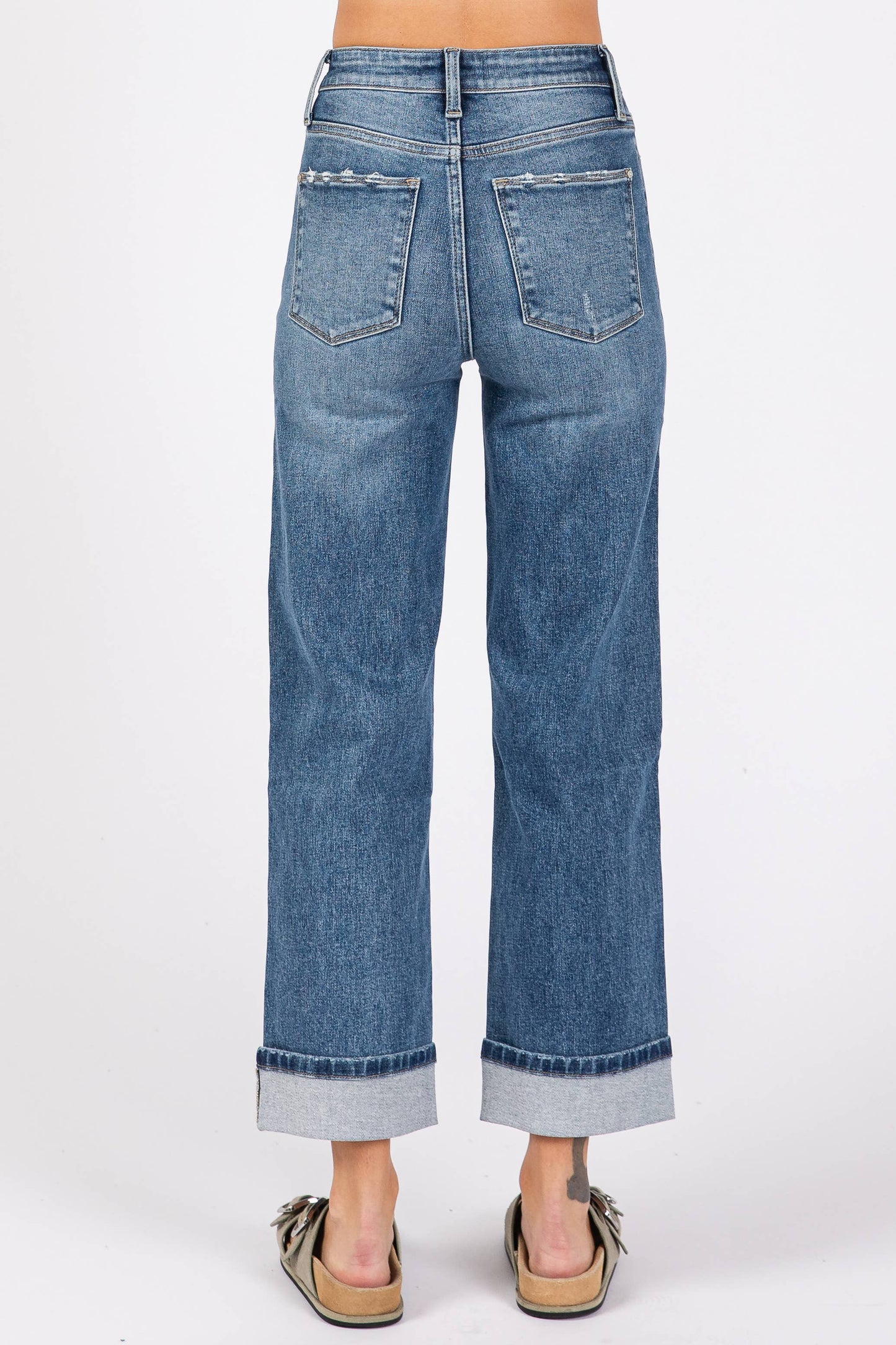 High Rise Stretch Cuffed Jean | Petra 153