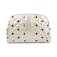 Jennifer Cosmetic Makeup Bag Travel Pouch | Pearl Polkadot