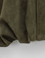 Olive Faux Suede Bomber