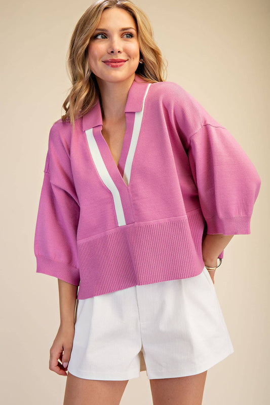 The Conner Contrast Light Knit | Glam